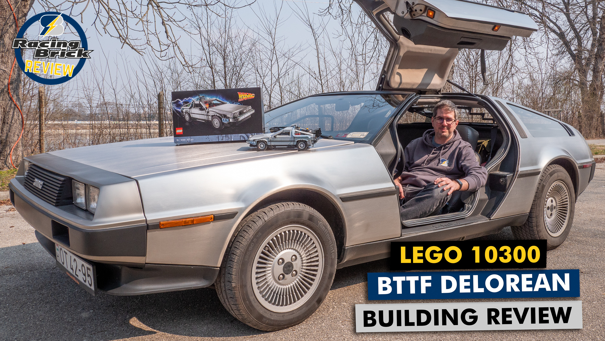 LEGO 10300 Back to the Future DeLorean time machine detailed